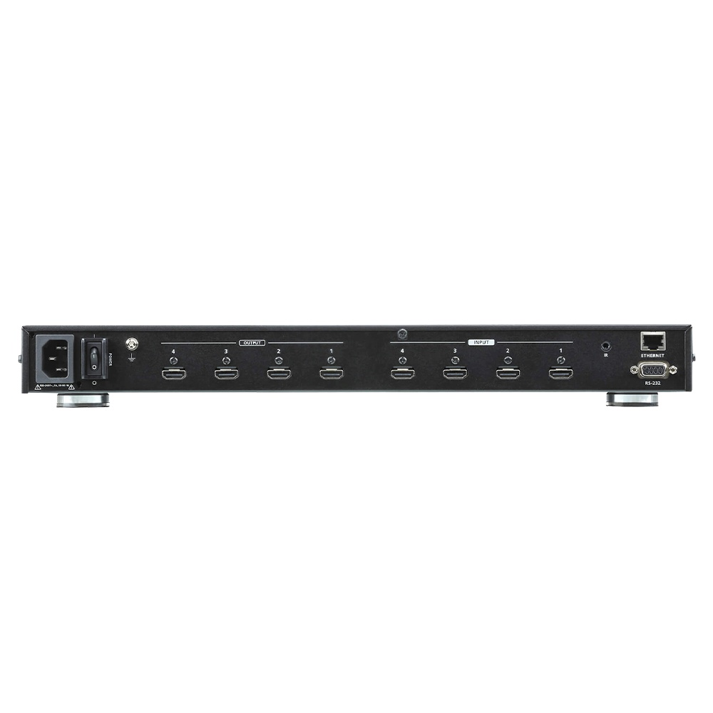Switch Matricial | 4x4 | True 4K |  4096x2160 / 384 x2160 a 60 Hz  | HDR 4:4:4 | HDCP 2.2 | Diferentes Métodos de Control | EDID Expert™