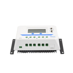 Controlador Solar PWM / 30A / 12/24V/36/48V / Doble USB / Pantalla LCD / Tierra Positivo Común
