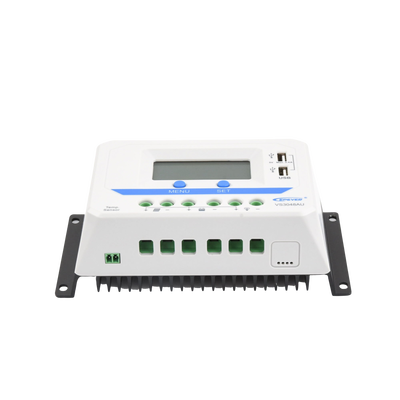 Controlador Solar de Carga PWM 12/24/36/48 V 30 A, Salida USB, con Display