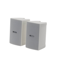 Altavoz de Montaje en Pared, 2 vias, Woofer 4 in, Tweeter 1 in, IPX3, 8 ohms, 70/100V, Color Blanco, Par