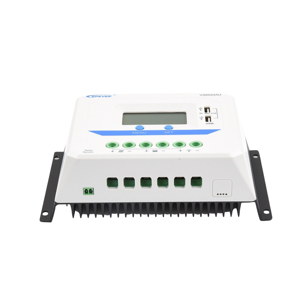 Controlador Solar PWM / 60A / 12/24V / Doble USB / Pantalla LCD / Tierra Positivo Común