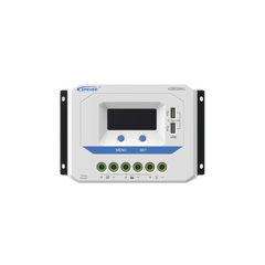 Controlador Solar PWM / 60A / 12/24V / Doble USB / Pantalla LCD / Tierra Positivo Común