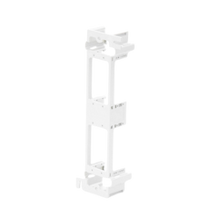 Montaje de Pared para Panel de Parcheo de 12 puertos, Color Blanco