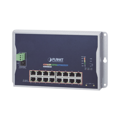 Switch Industrial Administrable Capa 2 de Pared,16 Puertos PoE 802.3at Gigabit y 2 Puertos SFP