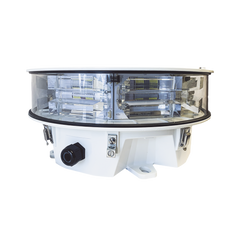 Baliza LED de Obstáculos Intensidad Media STAR Series / 20.000 cd Blanco/ 360° Cobertura Horizontal / IR Incluido 246 mW/sr / IP66 NEMA 4 / AC