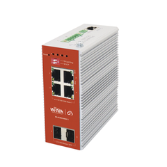 Switch L2+ PoE Industrial / Administración Cloud-Web-CLI / 4 Puertos PoE af/at 100/1000 Mbps / 2 Puertos SFP Gigabit / Presupuesto PoE 120 W / Protocolo ERSP (redundancia enlaces)