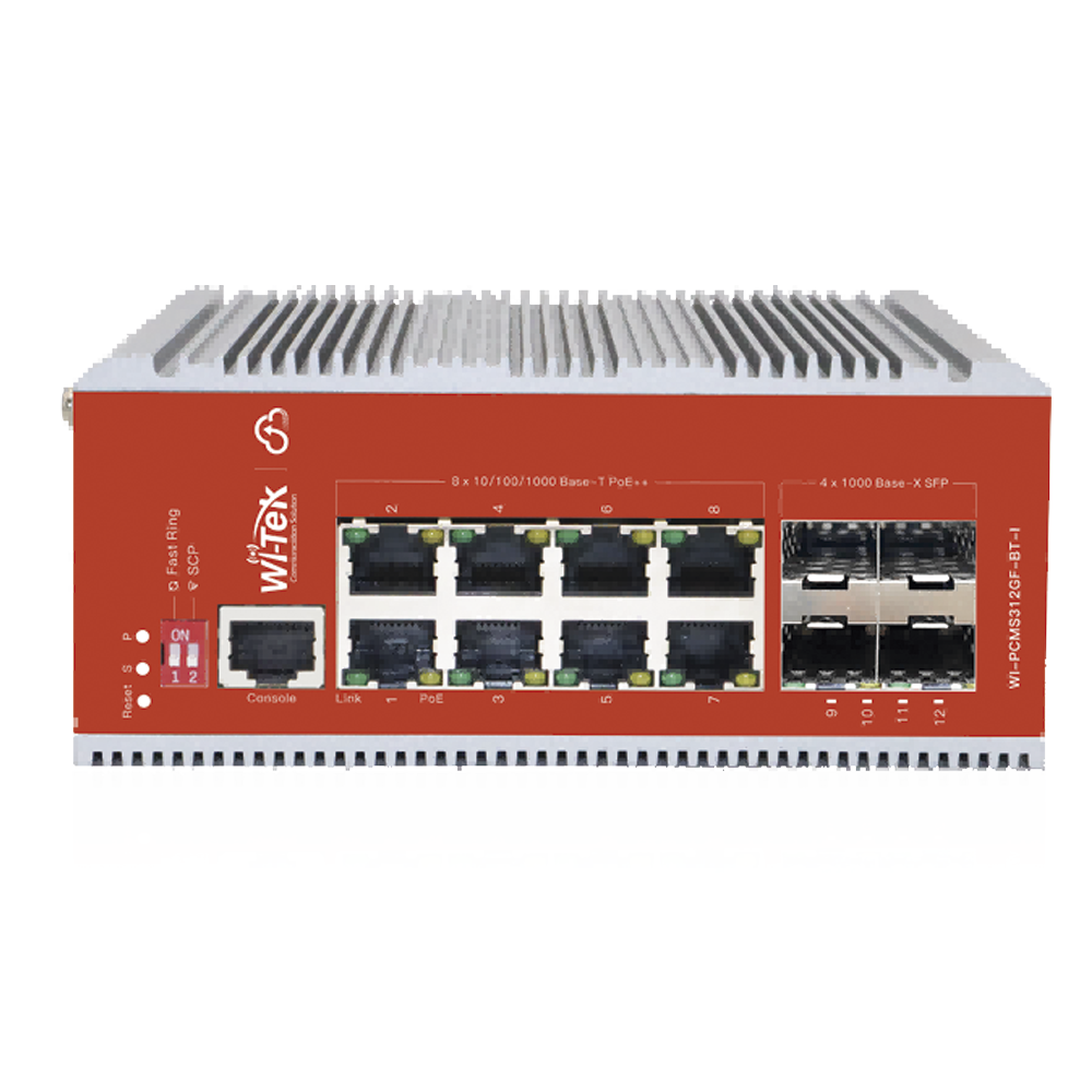 Switch L2+ PoE Industrial / Administración Cloud-Web-CLI / 8 Puertos PoE af/at/bt 100/1000 Mbps / 2 Puertos SFP Gigabit / Presupuesto PoE 460 W / Protocolo ERSP (redundancia enlaces)