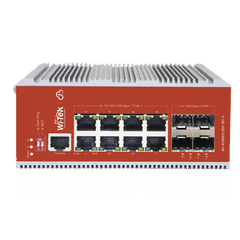 Switch L2+ PoE Industrial / Administración Cloud-Web-CLI / 8 Puertos PoE af/at/bt 100/1000 Mbps / 2 Puertos SFP Gigabit / Presupuesto PoE 460 W / Protocolo ERSP (redundancia enlaces)