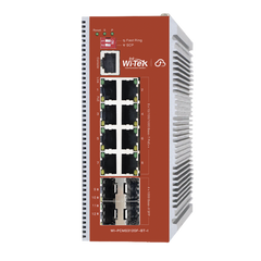 Switch L2+ PoE Industrial / Administración Cloud-Web-CLI / 8 Puertos PoE af/at/bt 100/1000 Mbps / 2 Puertos SFP Gigabit / Presupuesto PoE 460 W / Protocolo ERSP (redundancia enlaces)