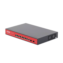 Switch Administrable Capa 2 de 8 puertos 10/100/1000 PoEaf/at + 2 x SFP Gigabit, con respaldo para energía solar