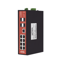 Switch Industrial 8 puertos / Administrable PoE / Puerto 1-2 PoE 24V/48V /  Puertos 3-8 puertos 802.3 af/at/bt / Presupuesto máx 240 W
