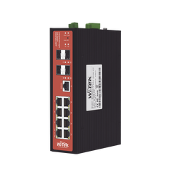 Switch Industrial administrable PoE, puerto 1-2 PoE 24/48. puertos 3-8 puertos 802.3 af/at/bt, hasta 60 W