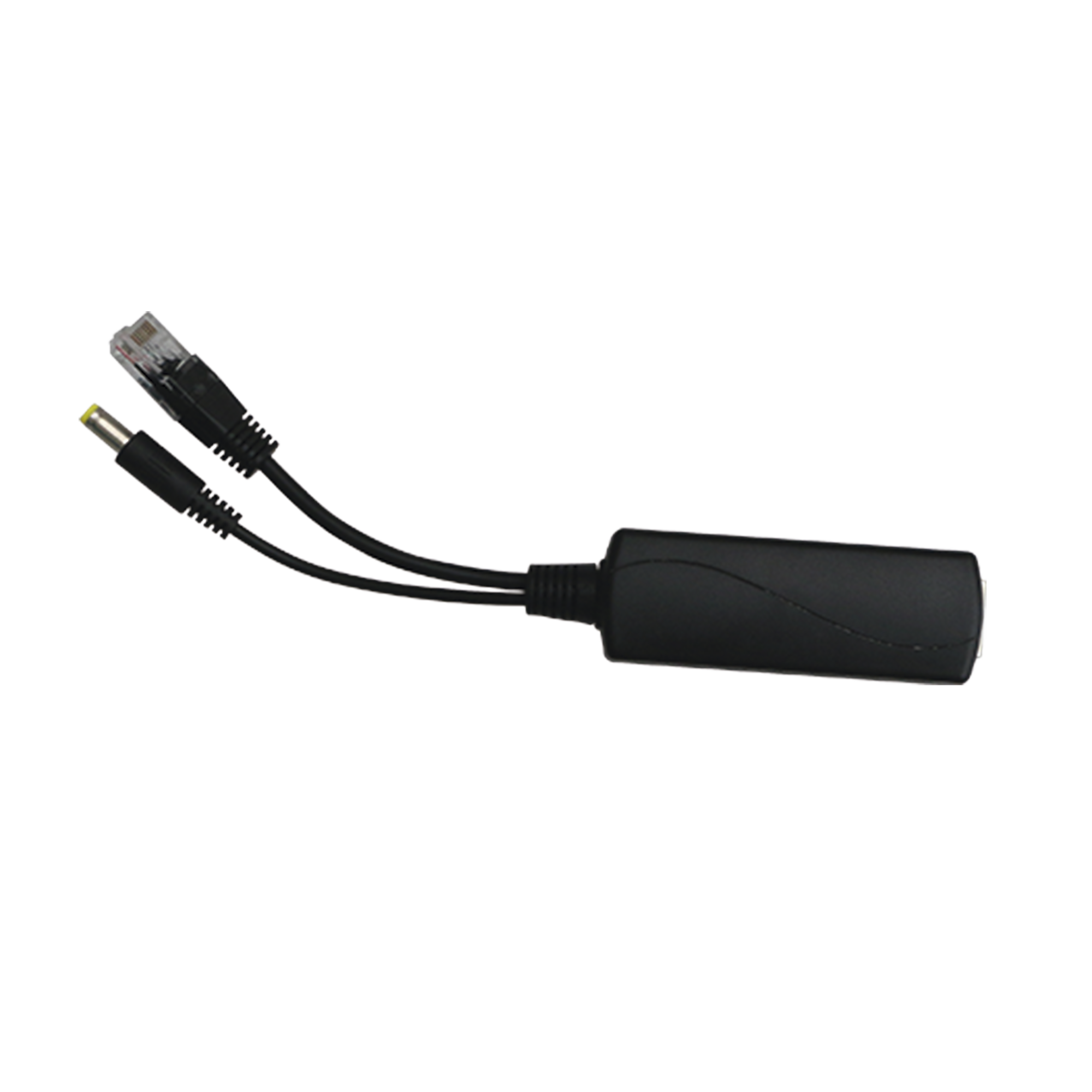 Splitter PoE IN 802.3 af/at / Se Puede Energizar Hasta con 30W / Salida de 12 Vcc 1A (12W) / Instalación es Escritorio (superficie plana) / Idea para cámas IP SIN PoE (CCTV)