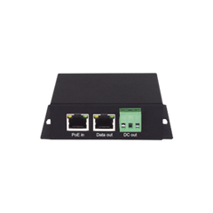 Splitter PoE / 1 Puerto PoE Entrada / 1 Puerto Salida Datos / 1 Salida de 12 Vcc, 2A / Presupuesto PoE 30W /