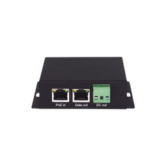 Splitter PoE / 1 Puerto PoE Entrada / 1 Puerto Salida Datos / 1 Salida de 12 Vcc, 2A / Presupuesto PoE 30W /