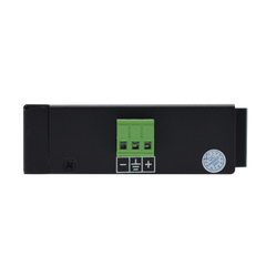 Inyector PoE Industrial / DC entrada 12-57V / PoE salida de Hasta 90W / Carcasa de Metal / Riel DIN / Aplicaciones CCTV