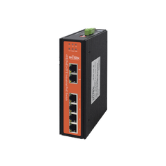 Switch industrial 4 puertos Fast Ethernetcon POE 802.3af/at + 2 puertos UPLINK gigabit