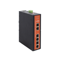 Switch industrial 4 puertos Fast Ethernetcon POE 802.3af/at + 2 puertos UPLINK gigabit
