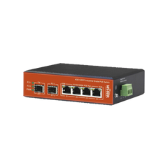 Switch Industrial PoE++ y pasivo de 24V, no administrable con 6 puertos Gigabit + 2 SFP combo