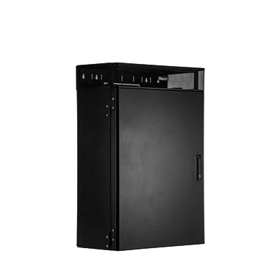 Gabinete de Montaje en Pared TrueEdge™, Con 6 UR para Equipo Activo y 6 UR para Paneles de Parcheo, Fabricado en Acero, Color Negro