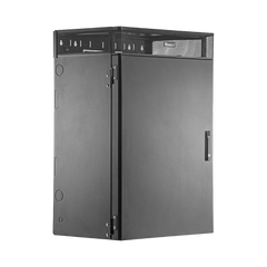 Gabinete de Montaje en Pared TrueEdge™, Con 9 UR para Equipo Activo y 9 UR para Paneles de Parcheo, Fabricado en Acero, Color Negro