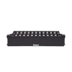 Organizador de Cables Horizontal PatchLink, Doble (Frontal y Posterior), Con Tapa Extendida, Para Rack de 19in, 2UR