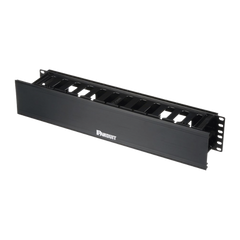 Organizador de Cables Horizontal PatchLink, Sencillo (Solo Frontal), Con Tapa Extendida, Para Rack de 19in, 2UR