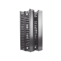 Organizador Vertical NetRunner, Doble (Frontal y Posterior), para Rack Abierto de 45 Unidades, 6.7in de Ancho, Color Negro