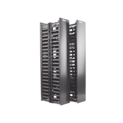 Organizador Vertical NetRunner, Doble (Frontal y Posterior), para Rack Abierto de 45 Unidades, 6.7in de Ancho, Color Negro