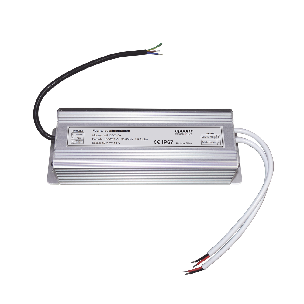 Fuente 12 V / 10 Amperes | Waterproof | Intemperie grado IP67