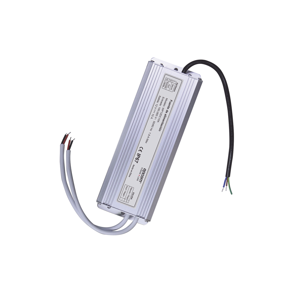 Fuente 12 V / 10 Amperes | Waterproof | Intemperie grado IP67