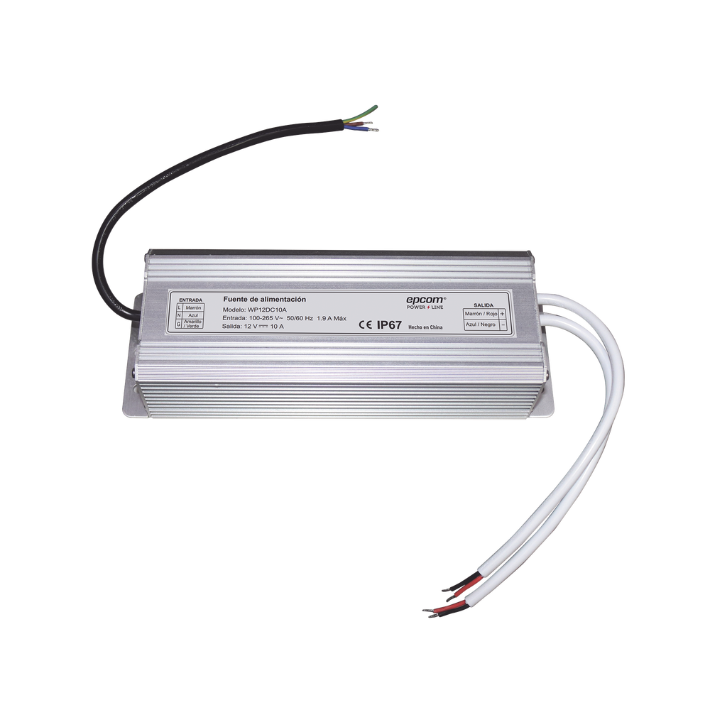 Fuente 12 V / 10 Amperes | Waterproof | Intemperie grado IP67