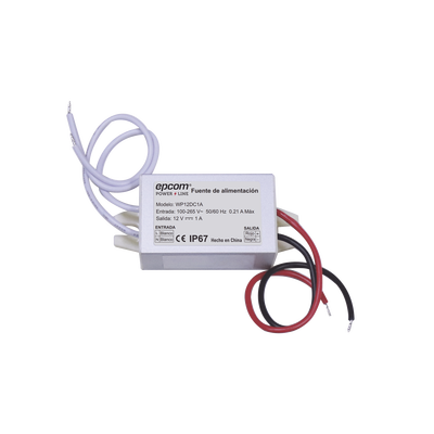 Fuente 12 V / 1 Amper / Waterproof / Intemperie grado IP67