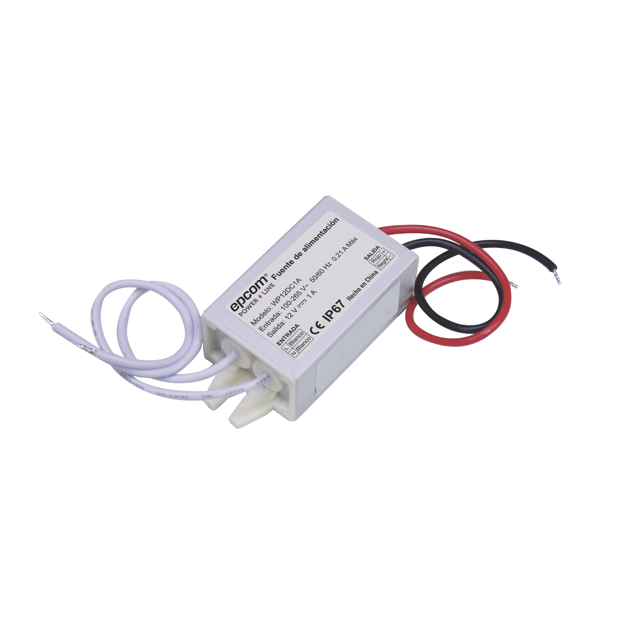 Fuente 12 V  |  1 Amper  |  Waterproof  | Intemperie grado IP67