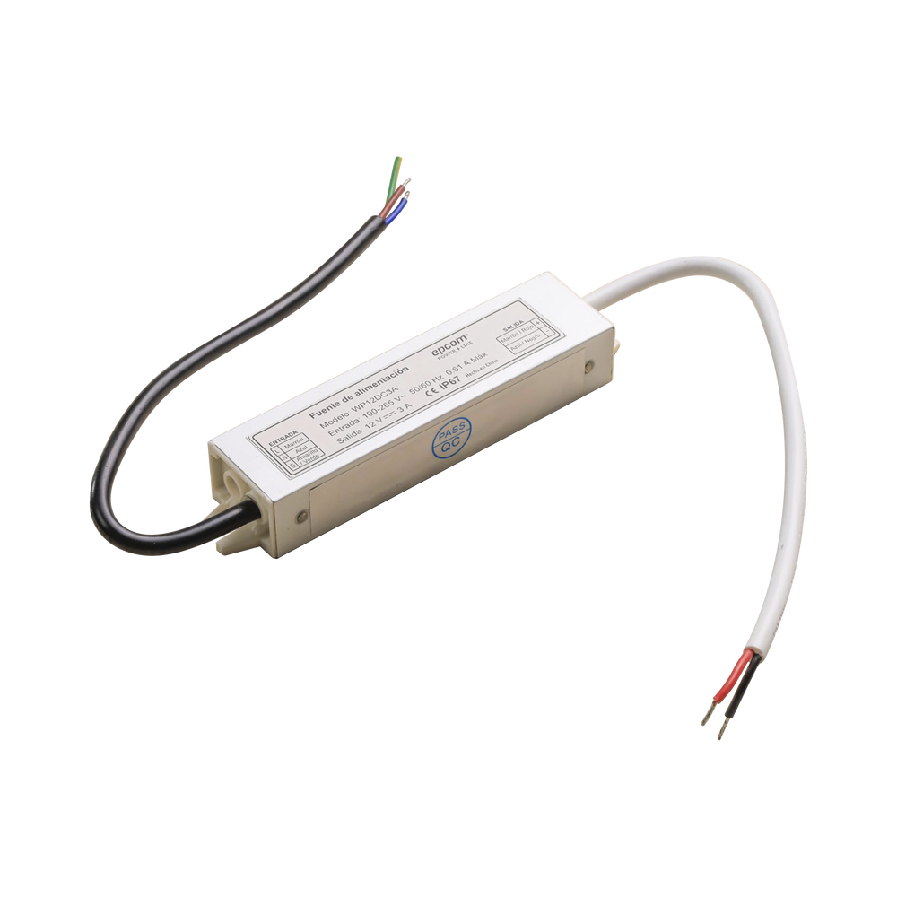 Fuente 12 V | 3 Amperes | Waterproof | Intemperie grado IP67