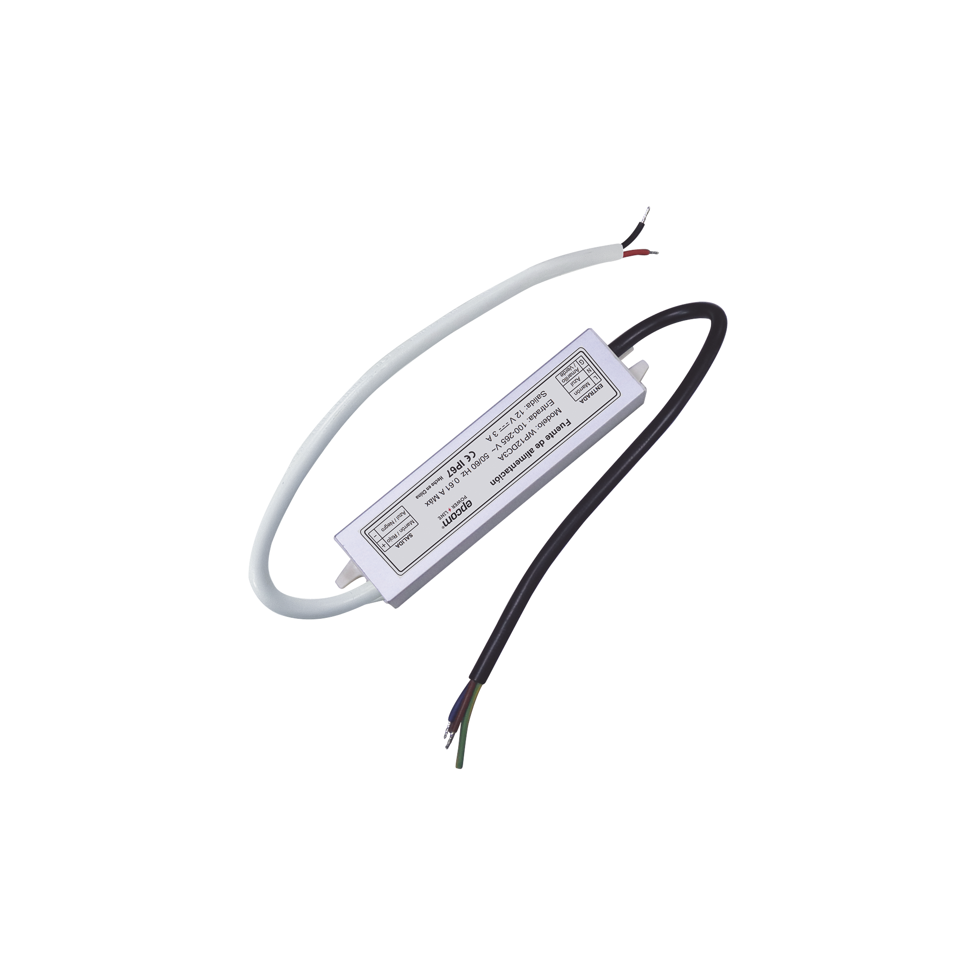 Fuente 12 V | 3 Amperes | Waterproof | Intemperie grado IP67