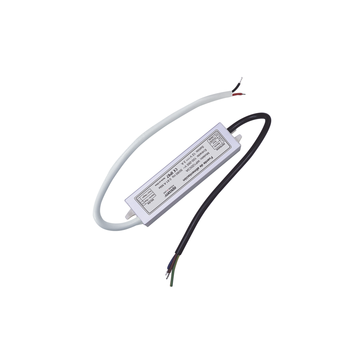 Fuente 12 V | 3 Amperes | Waterproof | Intemperie grado IP67