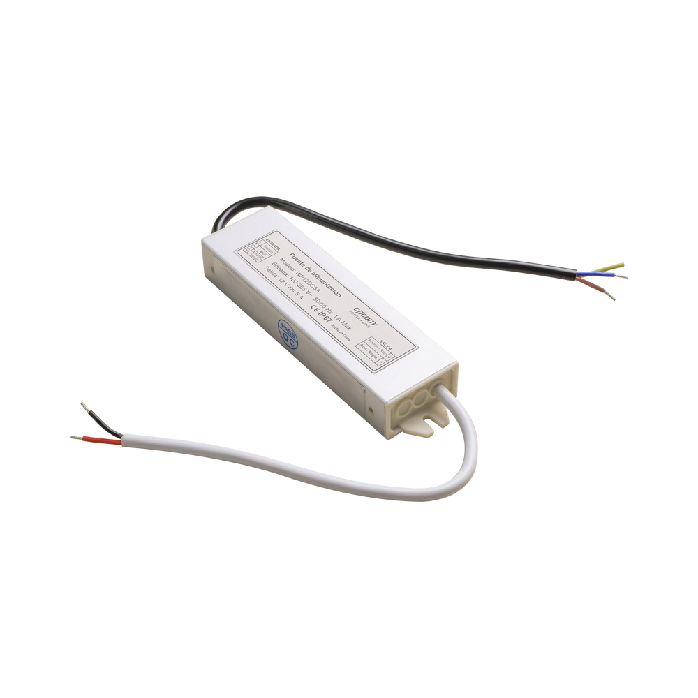 Fuente 12 V / 5 Amperes / Waterproof / Intemperie grado IP67