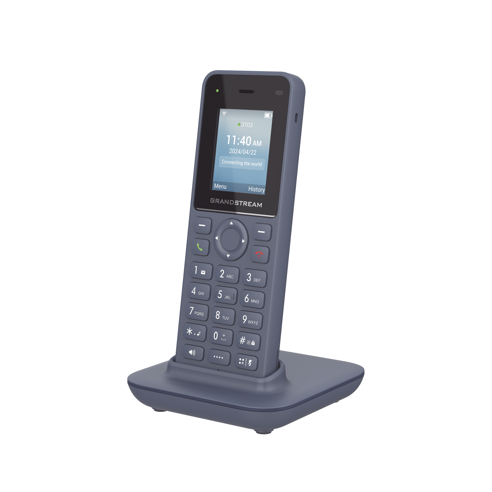 Teléfono IP inalámbrico Wi-Fi, portátil, 2 líneas, 2 cuentas SIP, Voz HD, Bluetooth, Puerto USB tipo C