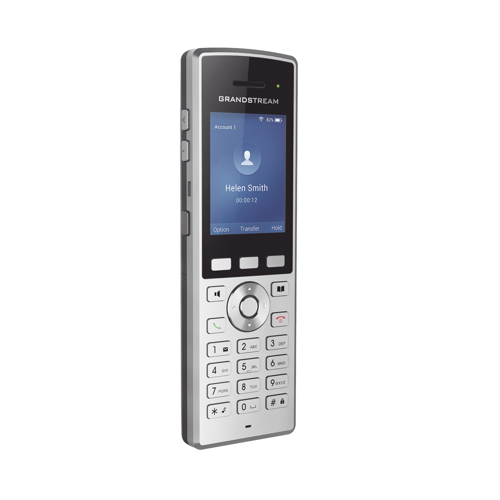 Teléfono WiFi portátil empresarial con 2 lineas y cuentas SIP, Bluetooth y botón Push-to-talk