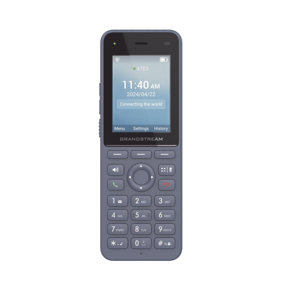 Teléfono IP inalámbrico Wi-Fi, Portátil, 3 cuentas SIP, 3 líneas, Voz HD, Bluetooth integrado, Puerto USB tipo C