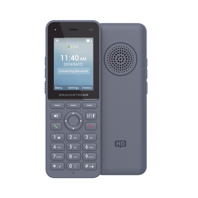 Teléfono IP inalámbrico Wi-Fi, Portátil, 3 cuentas SIP, 3 líneas, Voz HD, Bluetooth integrado, Puerto USB tipo C