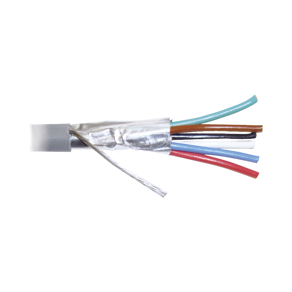 Bobina de 305 Metros (1000 Pies) de Cable 8 Conductores, 22 AWG, Tipo CMR, de Color Gris para Aplicaciones en Alarmas de Intrusión /Control de Acceso/Interfonos y TV Porteros/Automatización/Audio y Voceo.