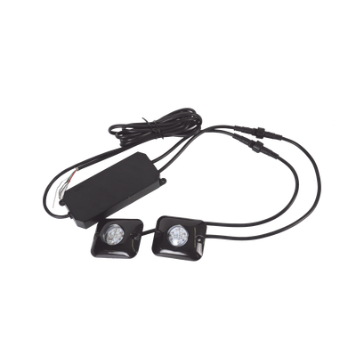Estrobos Ocultos de 12 LED cada una, Color Rojo/Azul, Ideales para Vehículos Encubierto
