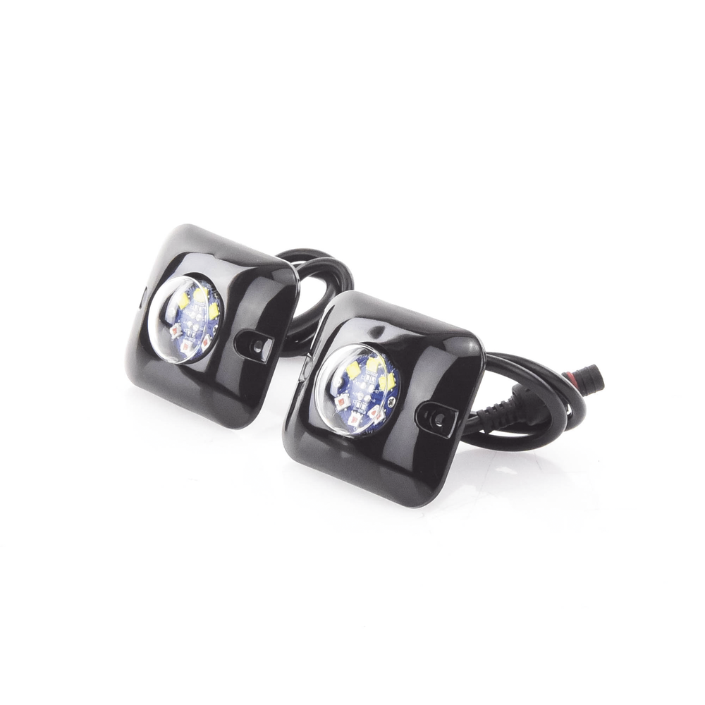 Estrobos Ocultos de 6 LED, Color ámbar / claro