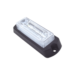 Luz Auxiliar Ultra Brillante X13 de 4 LEDs, color Ámbar, con mica transparente.