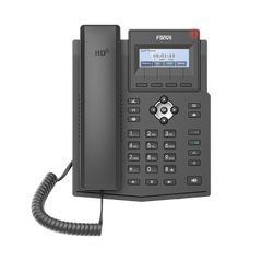 Teléfono IP empresarial para 2 lineas SIP con pantalla LCD,  Puertos Gigabit, Códec Opus, conferencia de 3 vías, PoE.