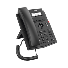 Teléfono IP empresarial para 2 lineas SIP con pantalla LCD, Códec Opus, conferencia de 3 vías, PoE.