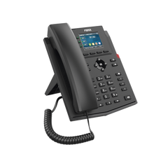 Teléfono IP empresarial para 4 líneas SIP con pantalla LCD de 2.4 pulgadas a color, Opus y conferencia de 3 vías, PoE.
