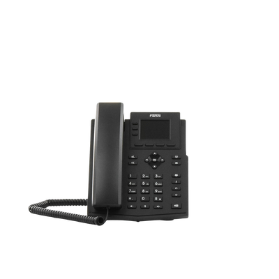 Teléfono IP empresarial para 4 líneas SIP con pantalla LCD de 2.4 pulgadas a color, Opus y conferencia de 3 vías, PoE.